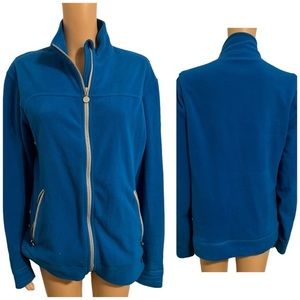 Aigle Men’s Blue Medium Full Zip Polartec Fleece Sweater